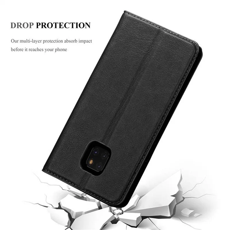 Cadorabo Hülle kompatibel mit Huawei MATE 20 PRO Schutzhülle mit Magnetverschluss, Standfunktion und Kartenfach