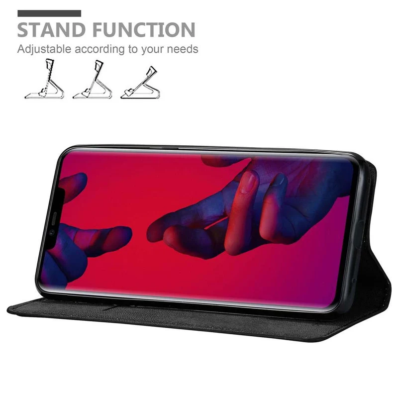 Cadorabo Hülle kompatibel mit Huawei MATE 20 PRO Schutzhülle mit Magnetverschluss, Standfunktion und Kartenfach