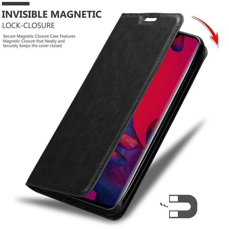 Cadorabo Hülle kompatibel mit Huawei MATE 20 PRO Schutzhülle mit Magnetverschluss, Standfunktion und Kartenfach