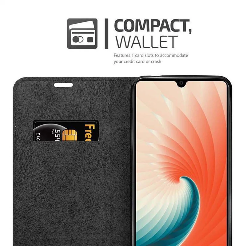 Cadorabo Hülle kompatibel mit Huawei MATE 20 Schutzhülle mit Magnetverschluss, Standfunktion und Kartenfach