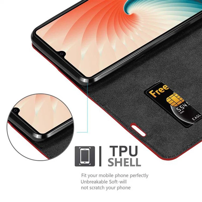 Cadorabo Hülle kompatibel mit Huawei MATE 20 Schutzhülle mit Magnetverschluss, Standfunktion und Kartenfach