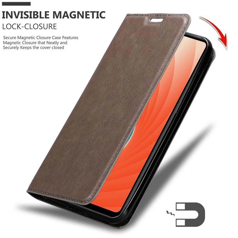 Cadorabo Hülle kompatibel mit Huawei MATE 20 Schutzhülle mit Magnetverschluss, Standfunktion und Kartenfach