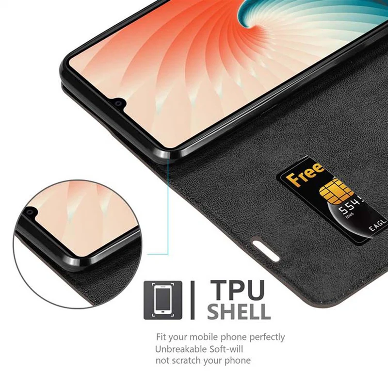 Cadorabo Hülle kompatibel mit Huawei MATE 20 Schutzhülle mit Magnetverschluss, Standfunktion und Kartenfach