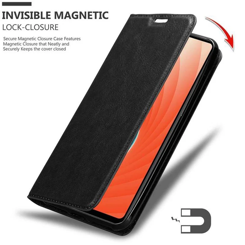Cadorabo Hülle kompatibel mit Huawei MATE 20 Schutzhülle mit Magnetverschluss, Standfunktion und Kartenfach