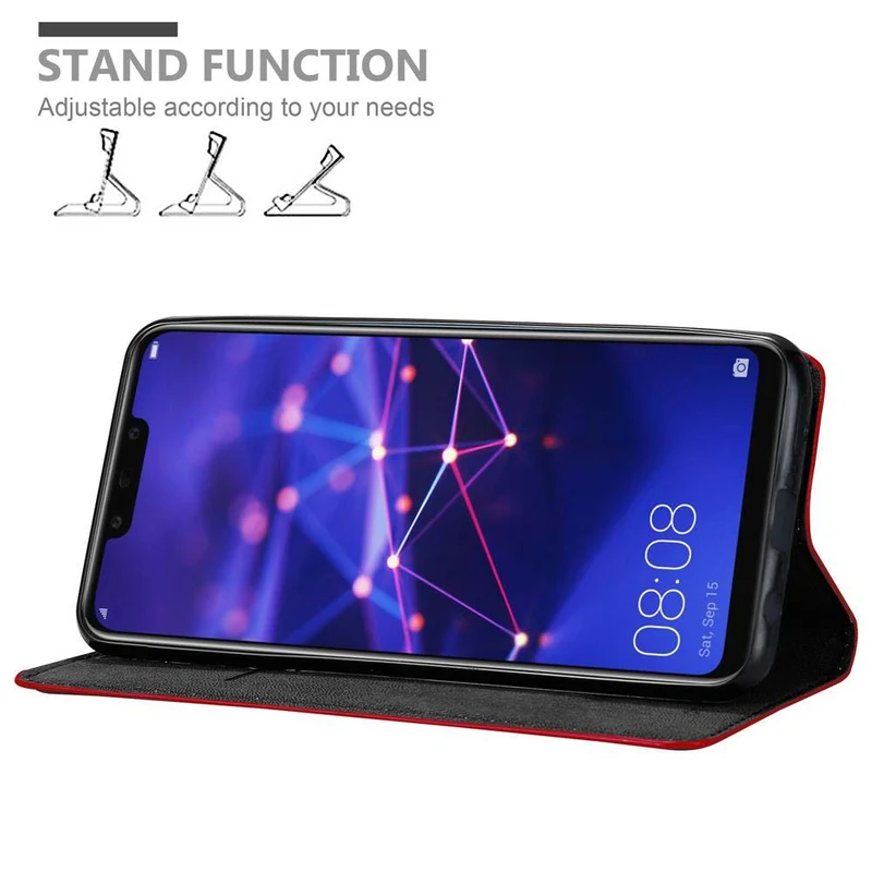 Cadorabo Hülle kompatibel mit Huawei MATE 20 LITE Schutzhülle mit Magnetverschluss, Standfunktion und Kartenfach