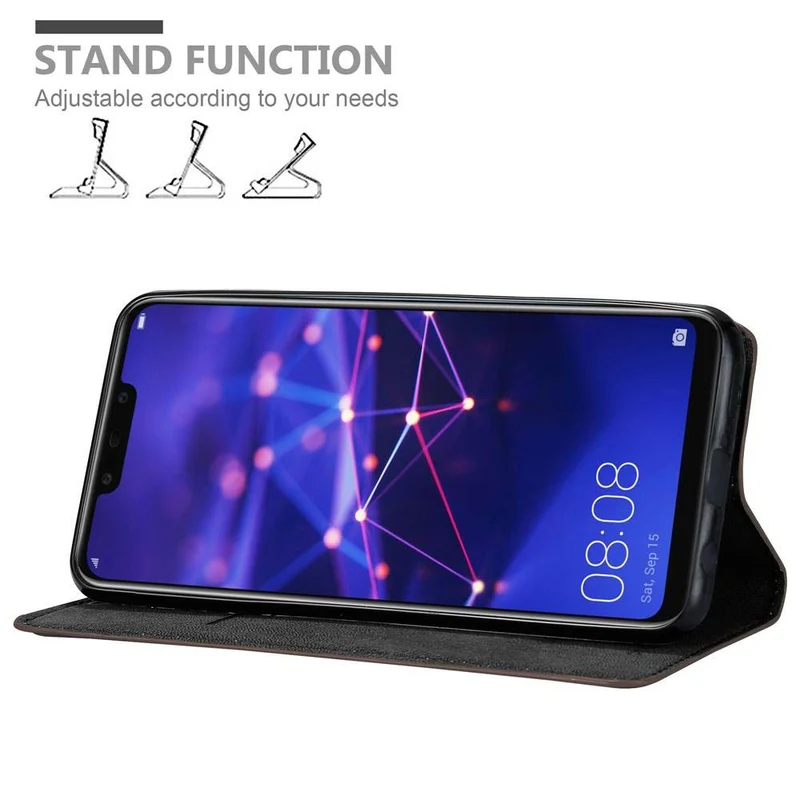 Cadorabo Hülle kompatibel mit Huawei MATE 20 LITE Schutzhülle mit Magnetverschluss, Standfunktion und Kartenfach