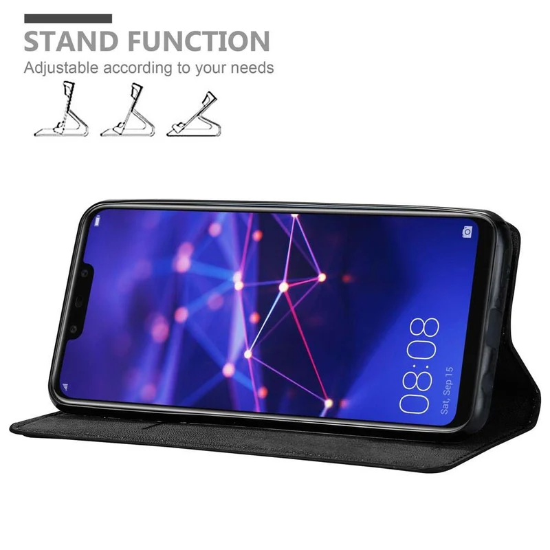 Cadorabo Hülle kompatibel mit Huawei MATE 20 LITE Schutzhülle mit Magnetverschluss, Standfunktion und Kartenfach