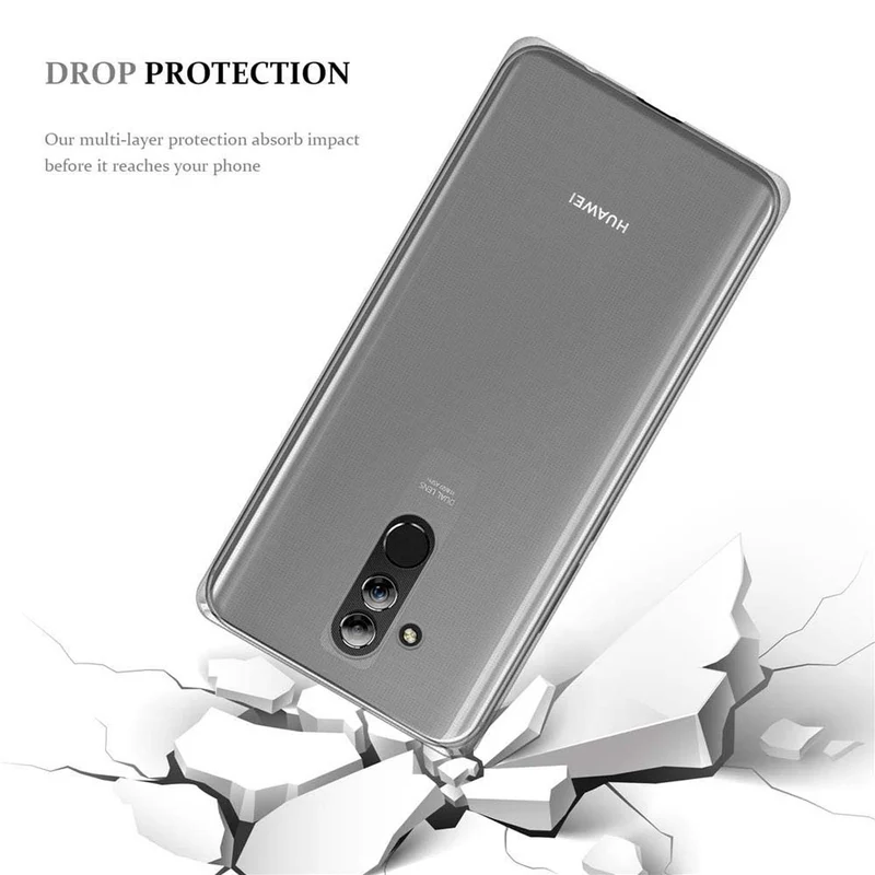 Cadorabo Hülle kompatibel mit Huawei MATE 20 LITE Schutzhülle aus flexiblem TPU Silikon