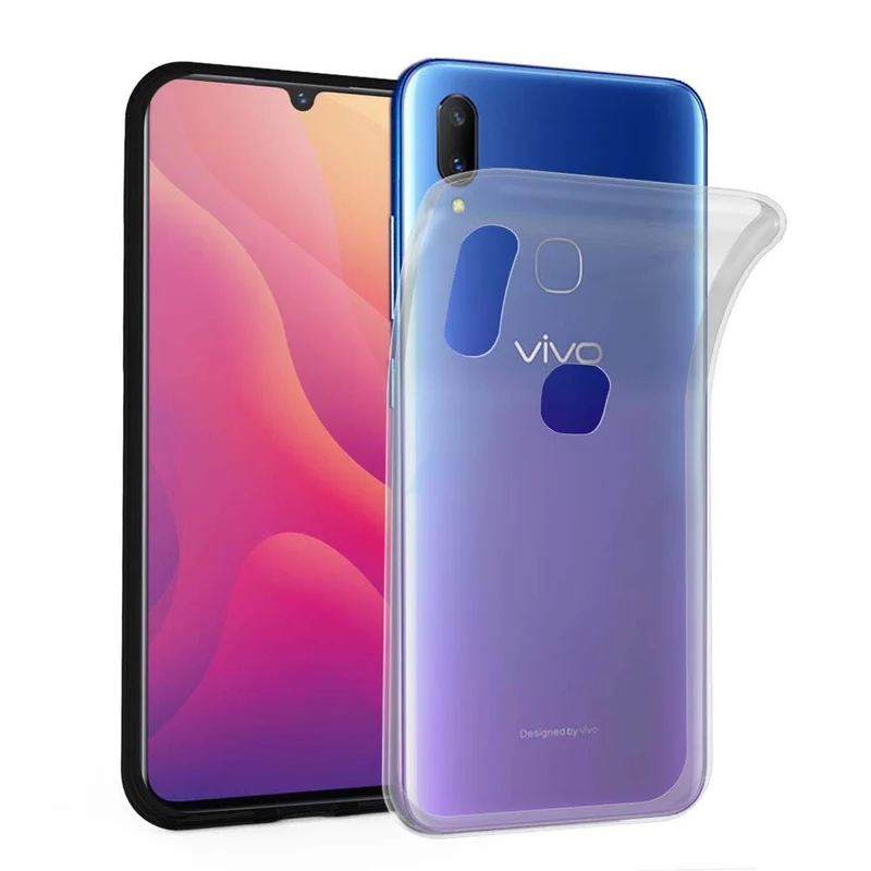 Cadorabo Hülle kompatibel mit Vivo V11i Schutzhülle aus flexiblem TPU Silikon