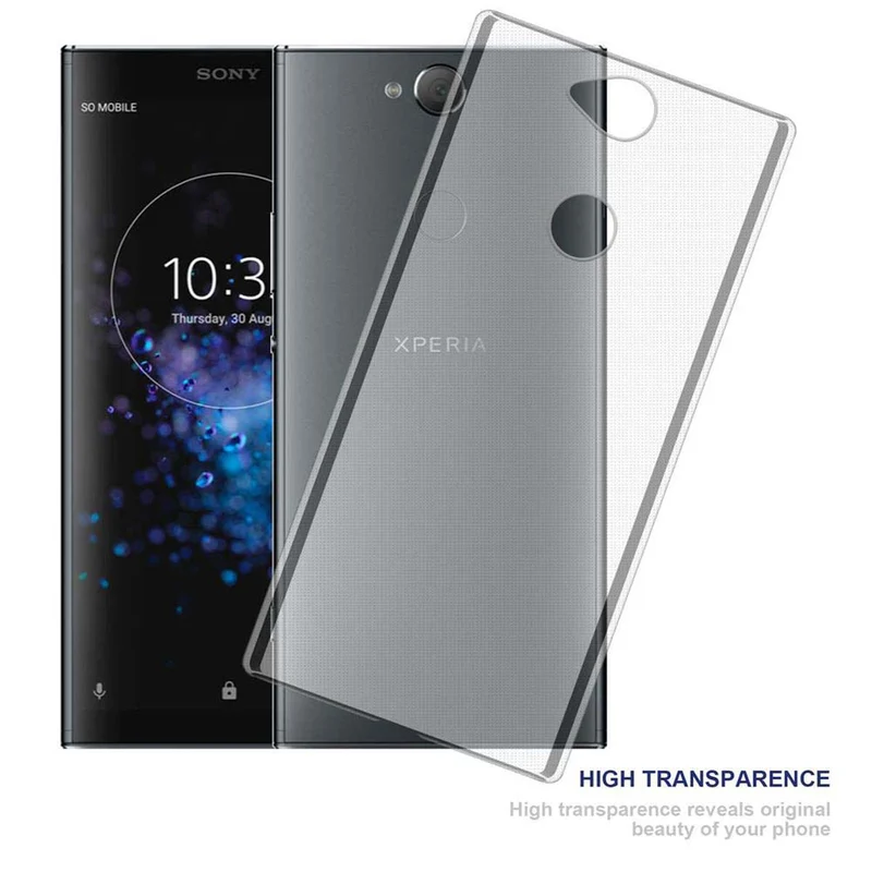 Cadorabo Hülle kompatibel mit Sony Xperia XA2 PLUS Schutzhülle aus flexiblem TPU Silikon