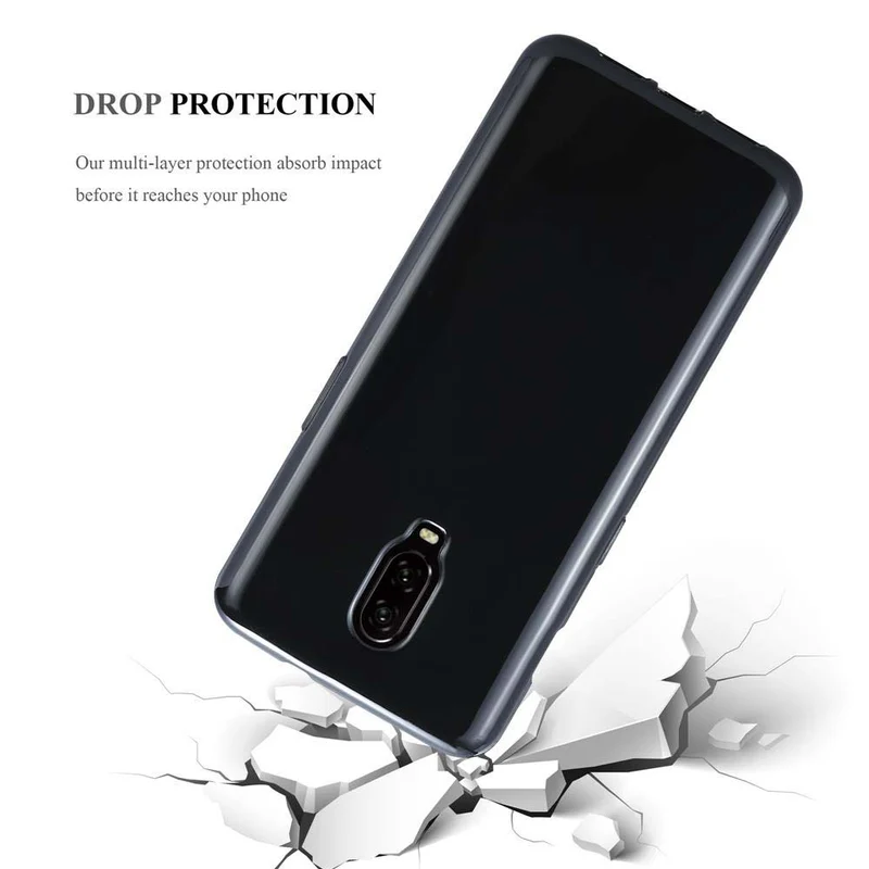 Cadorabo Hülle kompatibel mit OnePlus 6T Schutzhülle aus flexiblem TPU Silikon