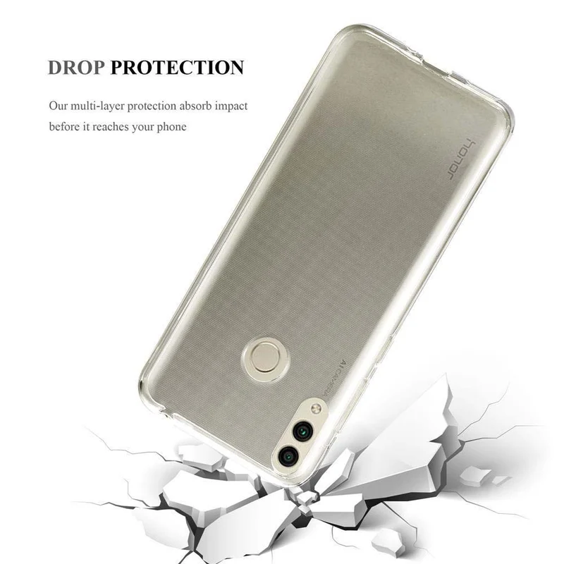 Cadorabo Hülle kompatibel mit Honor 8C Schutzhülle aus flexiblem TPU Silikon