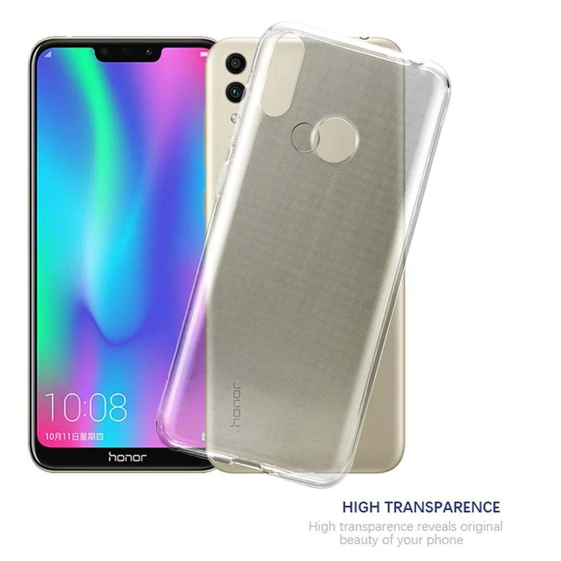 Cadorabo Hülle kompatibel mit Honor 8C Schutzhülle aus flexiblem TPU Silikon
