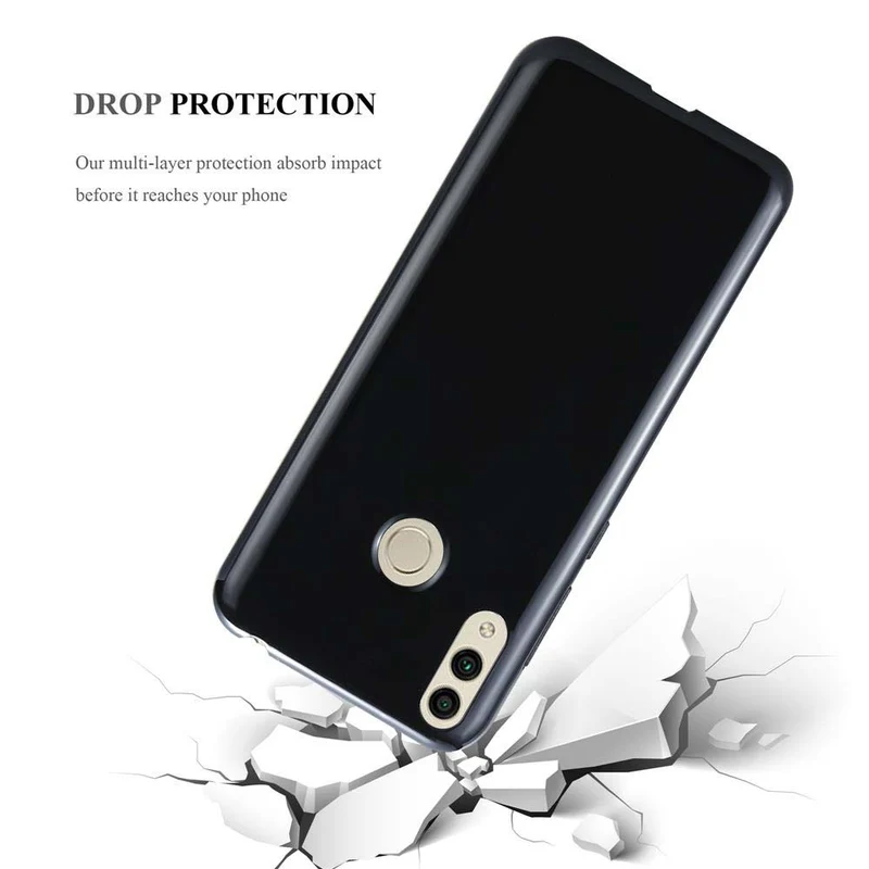 Cadorabo Hülle kompatibel mit Honor 8C Schutzhülle aus flexiblem TPU Silikon