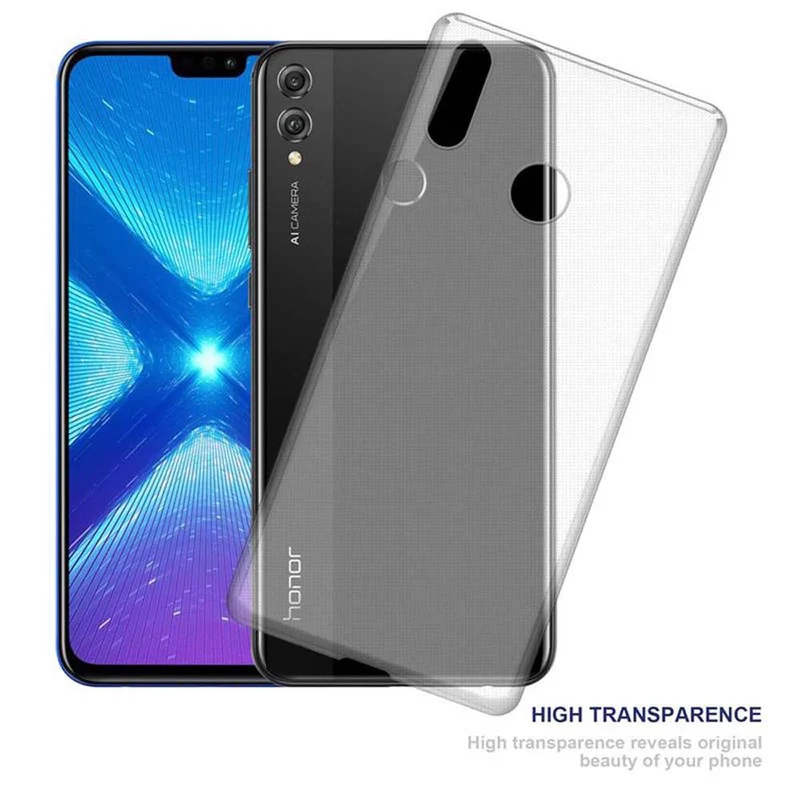 Cadorabo Hülle kompatibel mit Honor 8X Schutzhülle aus flexiblem TPU Silikon