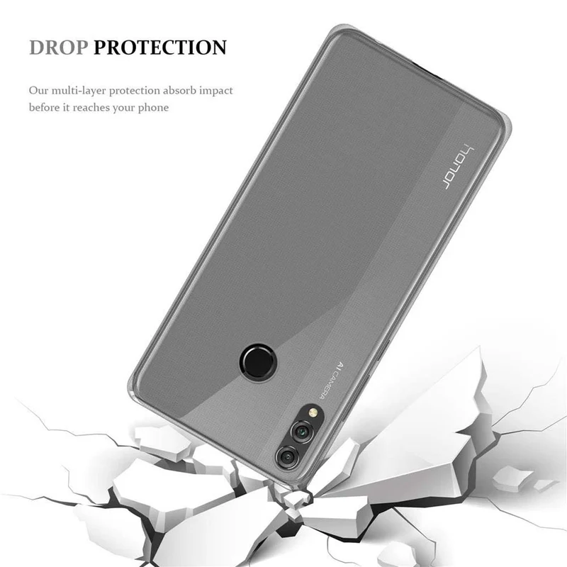 Cadorabo Hülle kompatibel mit Honor 8X Schutzhülle aus flexiblem TPU Silikon