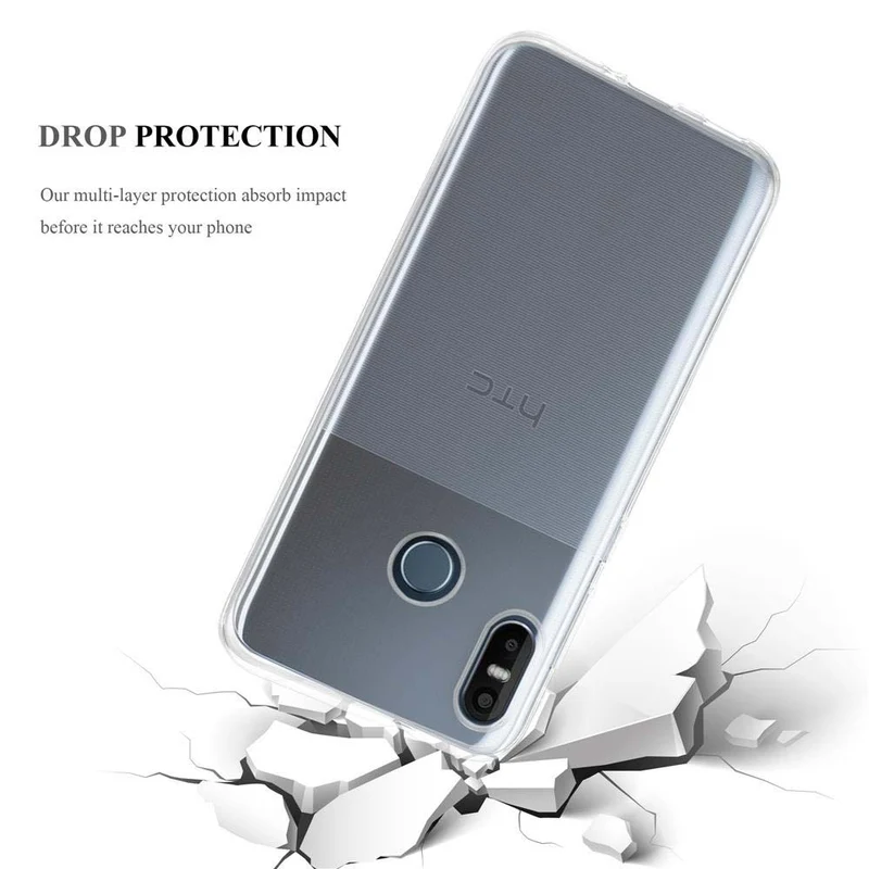 Cadorabo Hülle kompatibel mit HTC U12 LIFE Schutzhülle aus flexiblem TPU Silikon