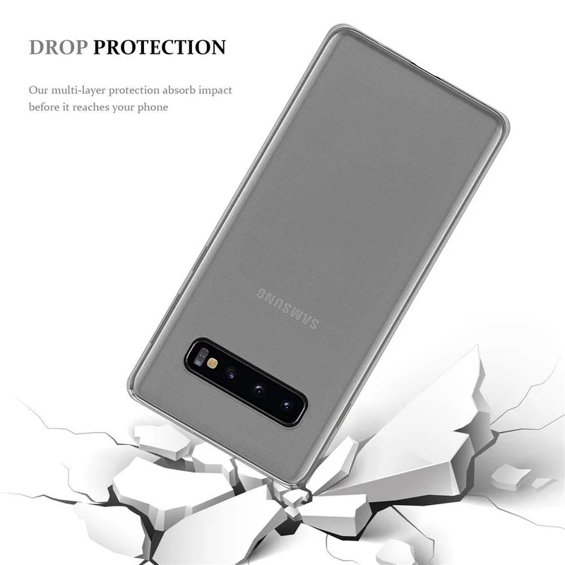 Cadorabo Hülle kompatibel mit Samsung Galaxy S10 4G Schutzhülle aus flexiblem TPU Silikon