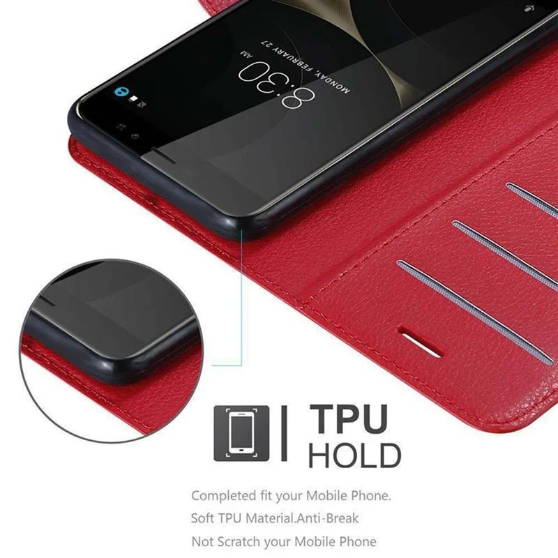 Cadorabo Hülle kompatibel mit ZTE Nubia N1 LITE Schutzhülle mit Magnetverschluss, Standfunktion und Kartenfach