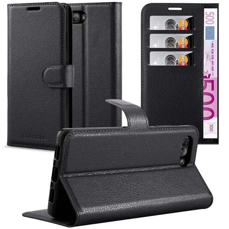 Cadorabo Hülle kompatibel mit Blackberry KEY 2 LE Schutzhülle mit Magnetverschluss, Standfunktion und Kartenfach