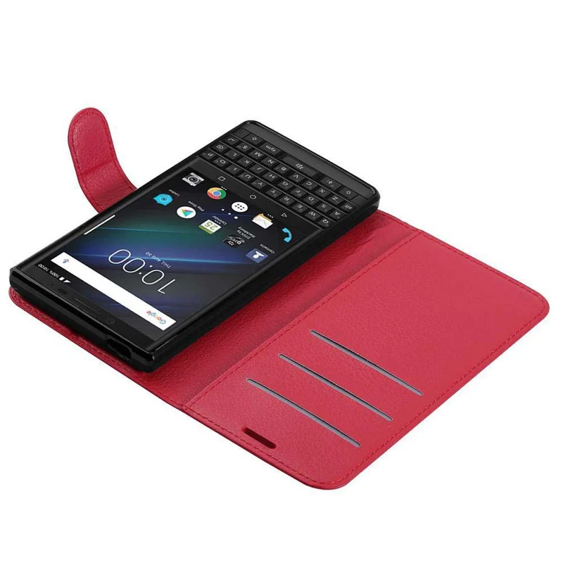 Cadorabo Hülle kompatibel mit Blackberry KEY 2 LE Schutzhülle mit Magnetverschluss, Standfunktion und Kartenfach