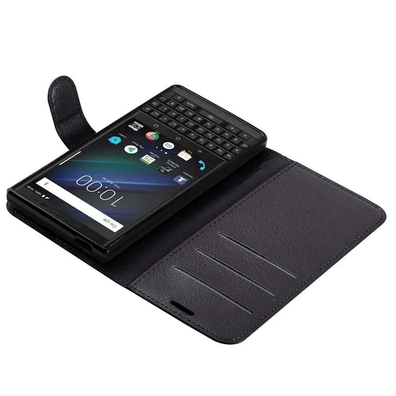 Cadorabo Hülle kompatibel mit Blackberry KEY 2 LE Schutzhülle mit Magnetverschluss, Standfunktion und Kartenfach