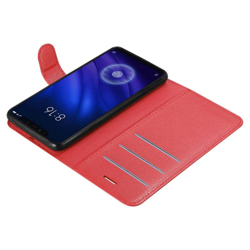 Cadorabo Hülle kompatibel mit Xiaomi Mi 8 PRO Schutzhülle mit Magnetverschluss, Standfunktion und Kartenfach