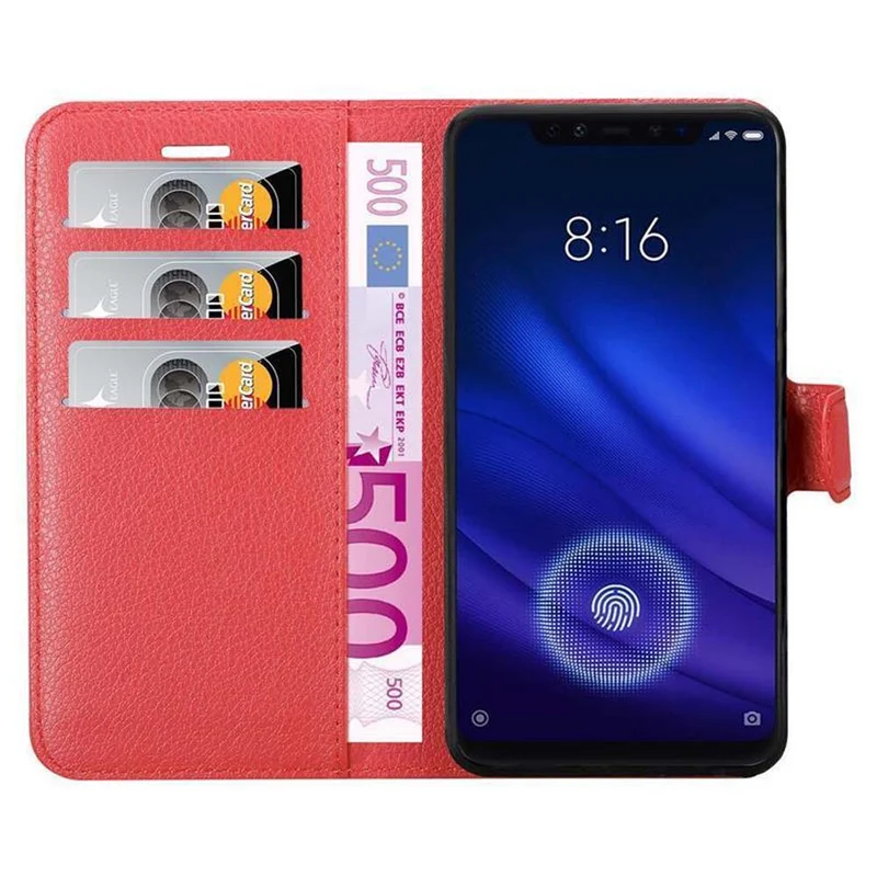 Cadorabo Hülle kompatibel mit Xiaomi Mi 8 PRO Schutzhülle mit Magnetverschluss, Standfunktion und Kartenfach