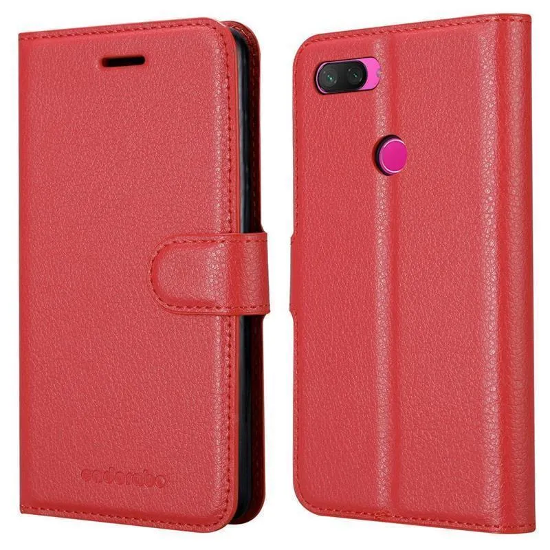 Cadorabo Hülle kompatibel mit Xiaomi Mi 8 LITE Schutzhülle mit Magnetverschluss, Standfunktion und Kartenfach