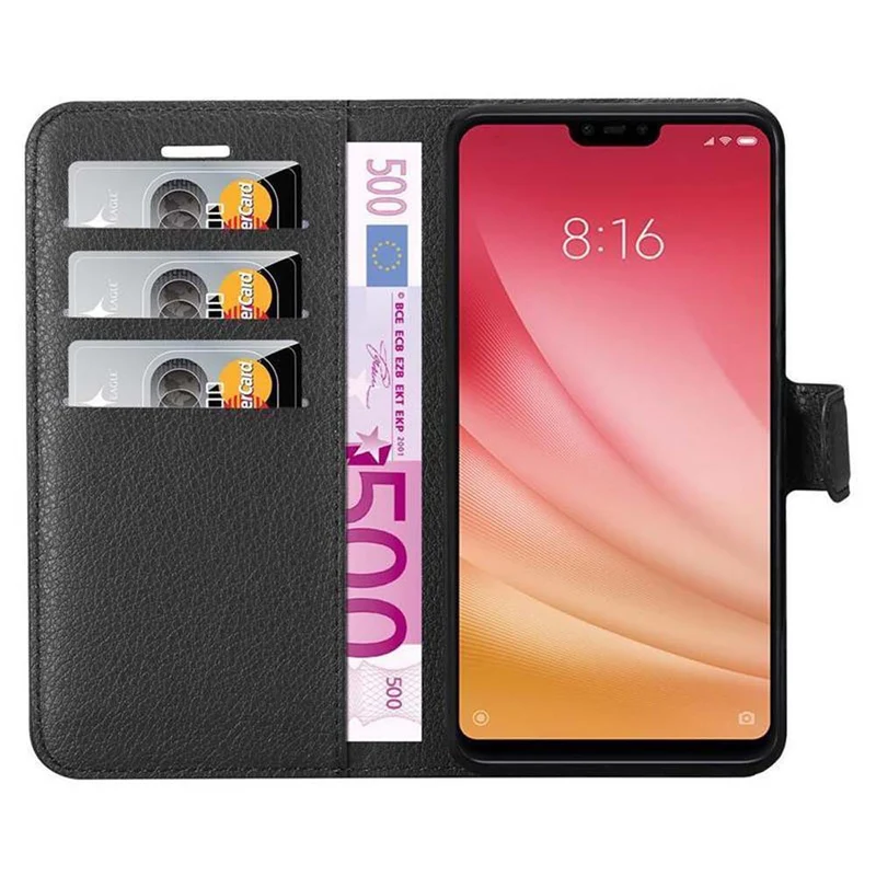 Cadorabo Hülle kompatibel mit Xiaomi Mi 8 LITE Schutzhülle mit Magnetverschluss, Standfunktion und Kartenfach