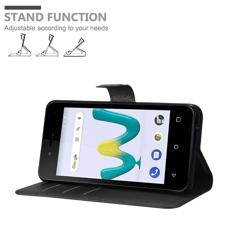 Cadorabo Hülle kompatibel mit WIKO SUNNY 3 MINI Schutzhülle mit Magnetverschluss, Standfunktion und Kartenfach