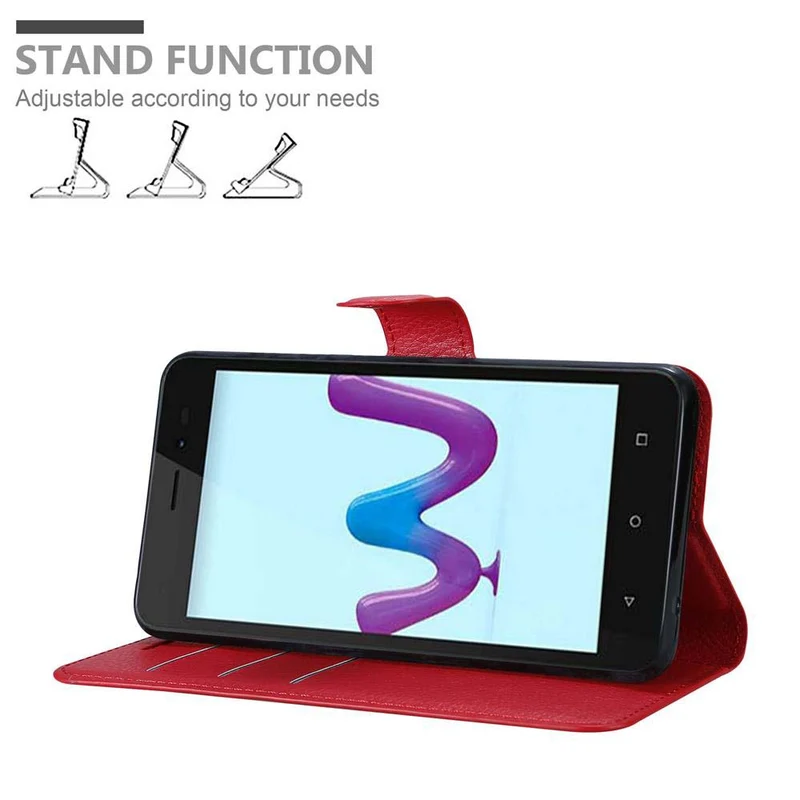 Cadorabo Hülle kompatibel mit WIKO SUNNY 3 Schutzhülle mit Magnetverschluss, Standfunktion und Kartenfach
