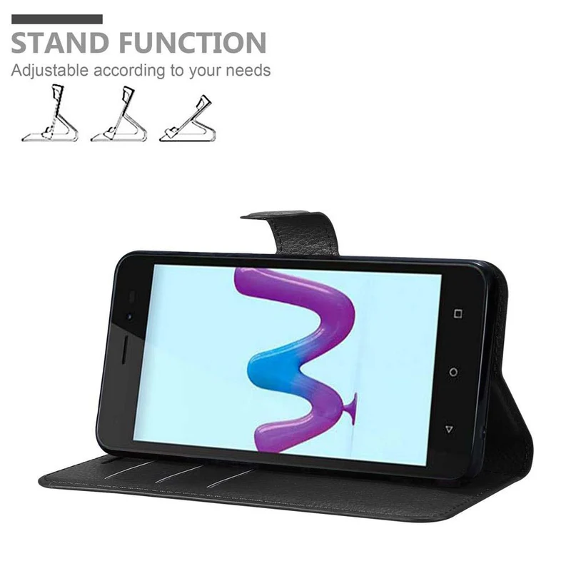 Cadorabo Hülle kompatibel mit WIKO SUNNY 3 Schutzhülle mit Magnetverschluss, Standfunktion und Kartenfach