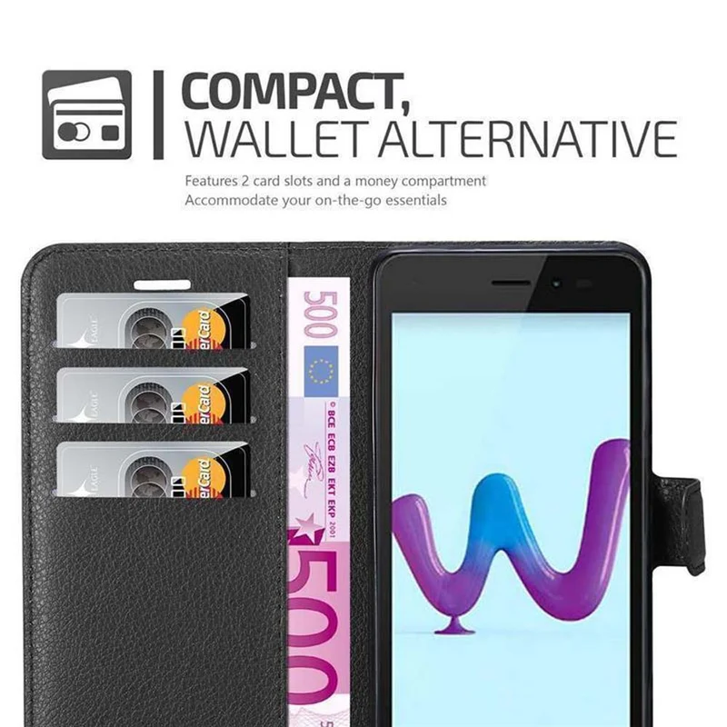 Cadorabo Hülle kompatibel mit WIKO SUNNY 3 Schutzhülle mit Magnetverschluss, Standfunktion und Kartenfach