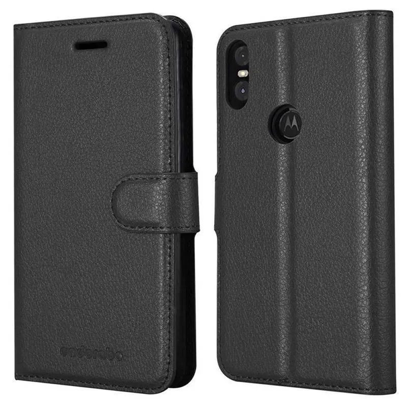 Cadorabo Hülle kompatibel mit Motorola ONE / P30 PLAY Schutzhülle mit Magnetverschluss, Standfunktion und Kartenfach