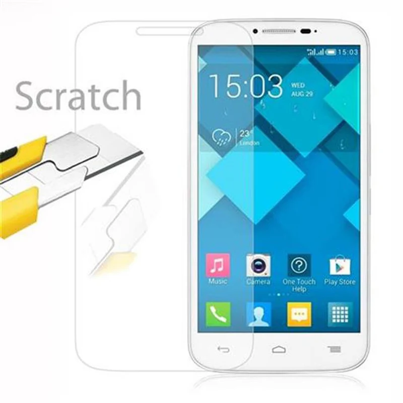 Cadorabo Panzer Folie kompatibel mit Alcatel OneTouch POP C9 - Schutzfolie Gehärtetes (Tempered) Display-Schutzglas in 9H Härte mit 3D Touch Kompatibilität