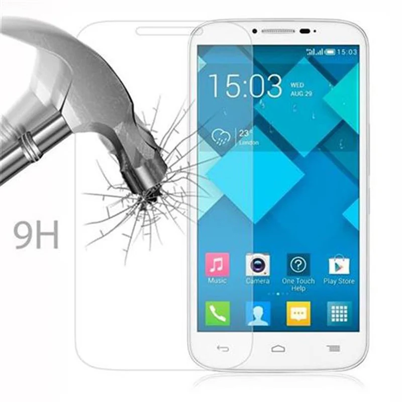 Cadorabo Panzer Folie kompatibel mit Alcatel OneTouch POP C9 - Schutzfolie Gehärtetes (Tempered) Display-Schutzglas in 9H Härte mit 3D Touch Kompatibilität