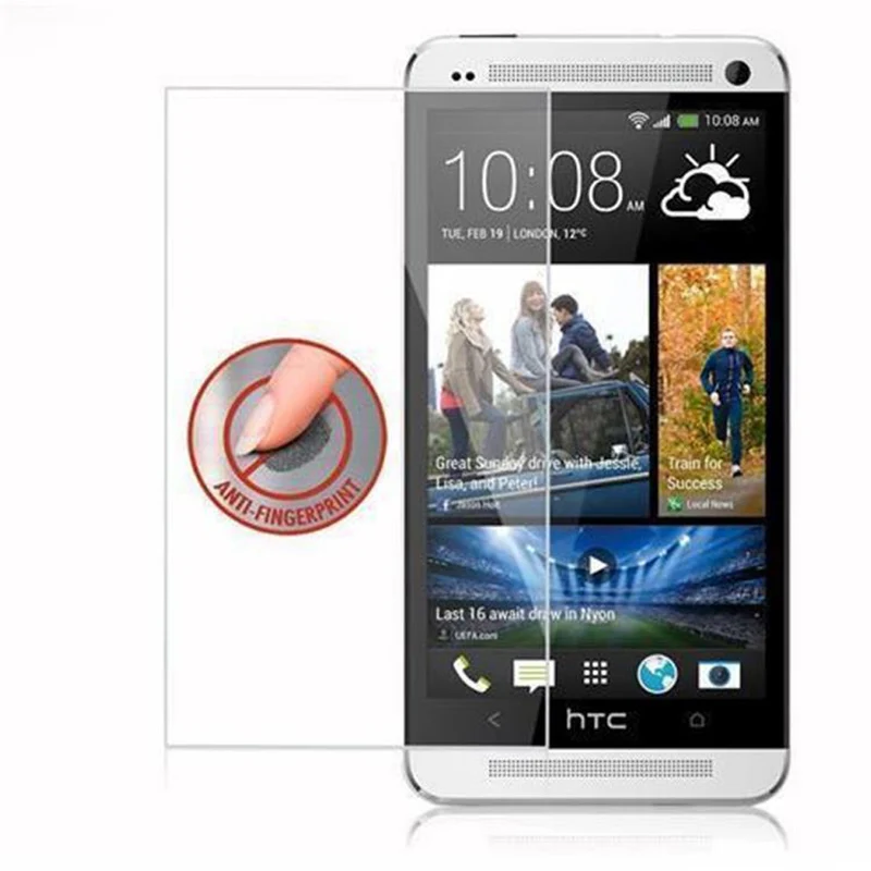 Cadorabo Panzer Folie kompatibel mit HTC ONE M7 - Schutzfolie Gehärtetes (Tempered) Display-Schutzglas in 9H Härte mit 3D Touch Kompatibilität