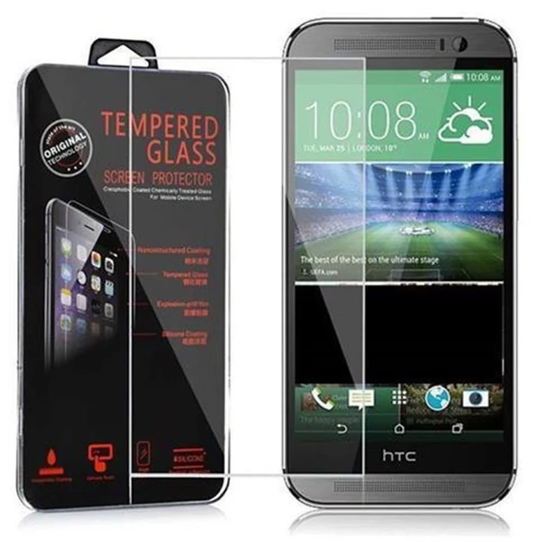 Cadorabo Panzer Folie kompatibel mit HTC ONE M8 - Schutzfolie Gehärtetes (Tempered) Display-Schutzglas in 9H Härte mit 3D Touch Kompatibilität