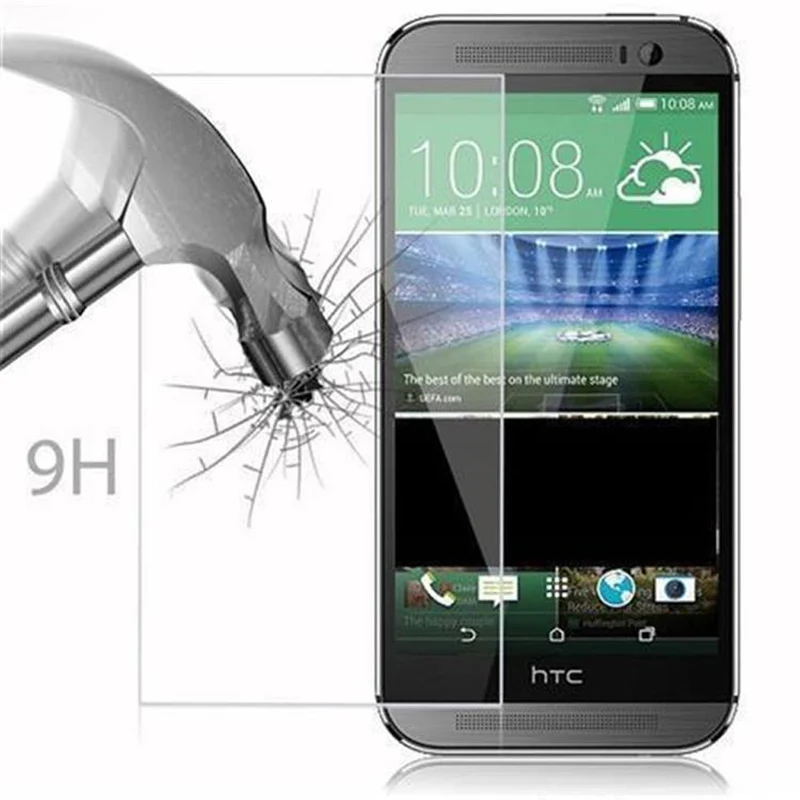 Cadorabo Panzer Folie kompatibel mit HTC ONE M8 - Schutzfolie Gehärtetes (Tempered) Display-Schutzglas in 9H Härte mit 3D Touch Kompatibilität
