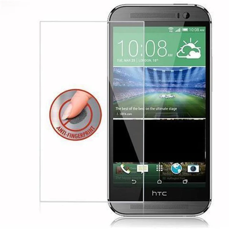 Cadorabo Panzer Folie kompatibel mit HTC ONE M8 - Schutzfolie Gehärtetes (Tempered) Display-Schutzglas in 9H Härte mit 3D Touch Kompatibilität