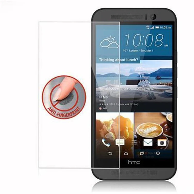 Cadorabo Panzer Folie kompatibel mit HTC ONE M9 - Schutzfolie Gehärtetes (Tempered) Display-Schutzglas in 9H Härte mit 3D Touch Kompatibilität