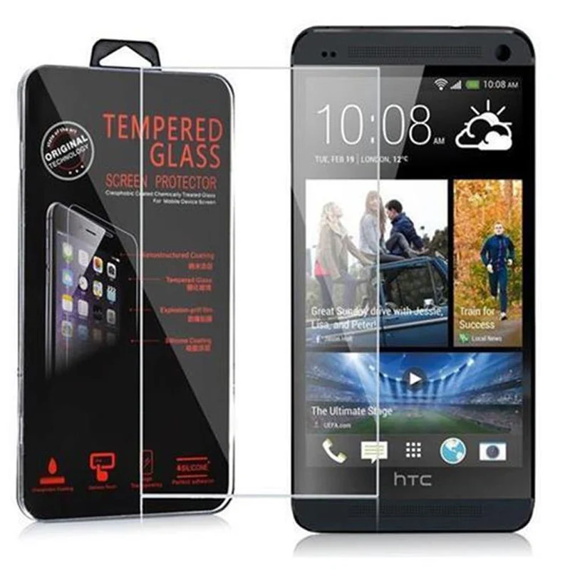 Cadorabo Panzer Folie kompatibel mit HTC ONE E8 - Schutzfolie Gehärtetes (Tempered) Display-Schutzglas in 9H Härte mit 3D Touch Kompatibilität