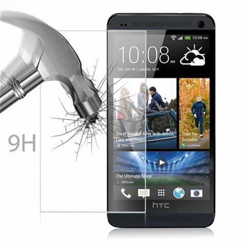 Cadorabo Panzer Folie kompatibel mit HTC ONE E8 - Schutzfolie Gehärtetes (Tempered) Display-Schutzglas in 9H Härte mit 3D Touch Kompatibilität