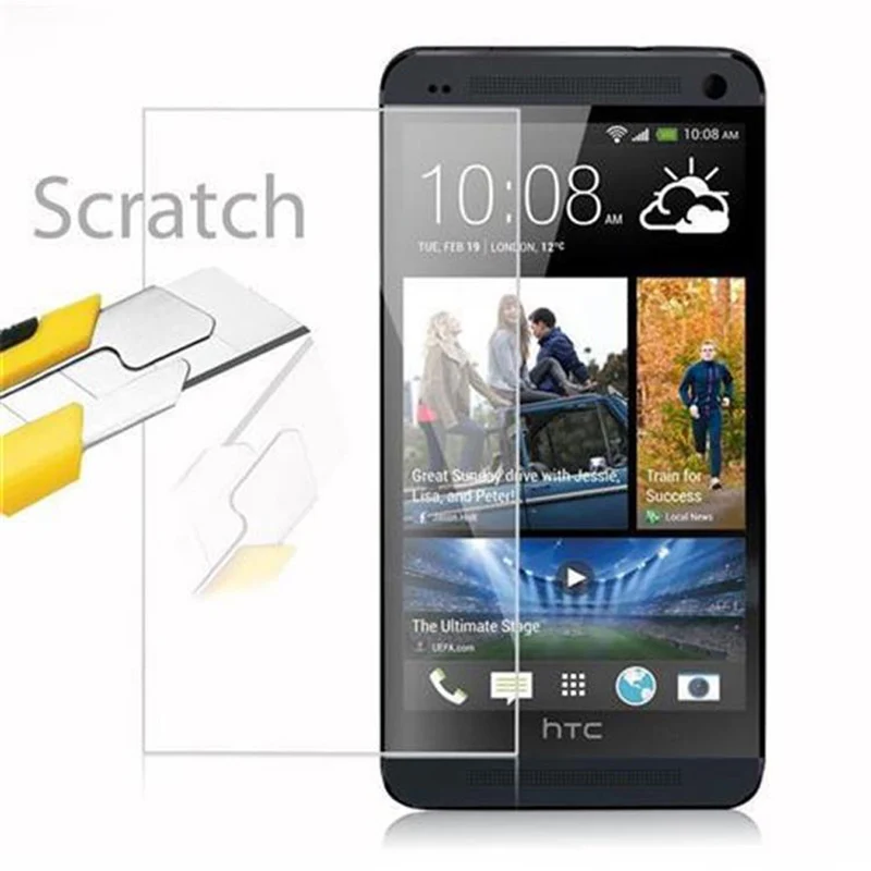 Cadorabo Panzer Folie kompatibel mit HTC ONE E8 - Schutzfolie Gehärtetes (Tempered) Display-Schutzglas in 9H Härte mit 3D Touch Kompatibilität