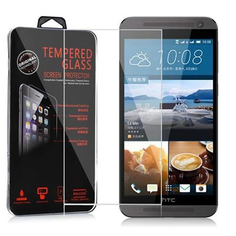 Cadorabo Panzer Folie kompatibel mit HTC ONE E9 - Schutzfolie Gehärtetes (Tempered) Display-Schutzglas in 9H Härte mit 3D Touch Kompatibilität
