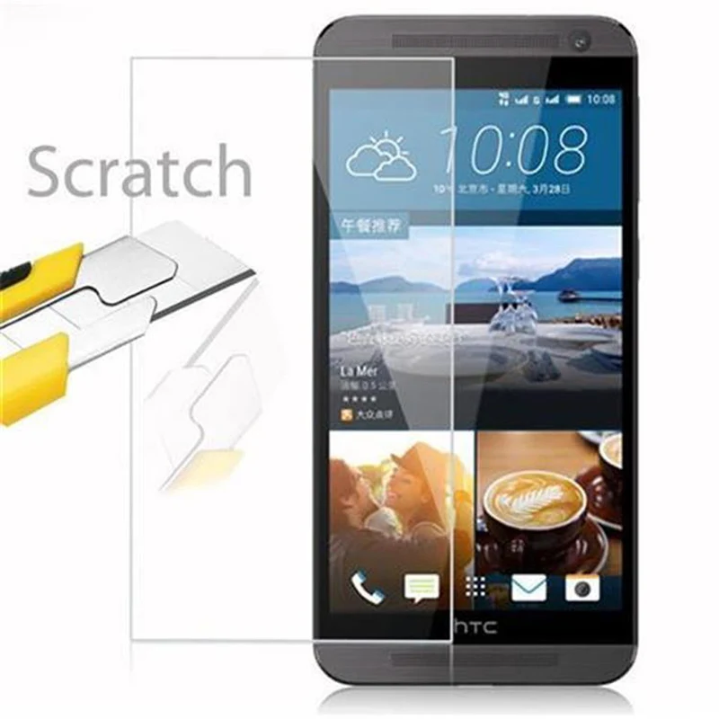 Cadorabo Panzer Folie kompatibel mit HTC ONE E9 - Schutzfolie Gehärtetes (Tempered) Display-Schutzglas in 9H Härte mit 3D Touch Kompatibilität