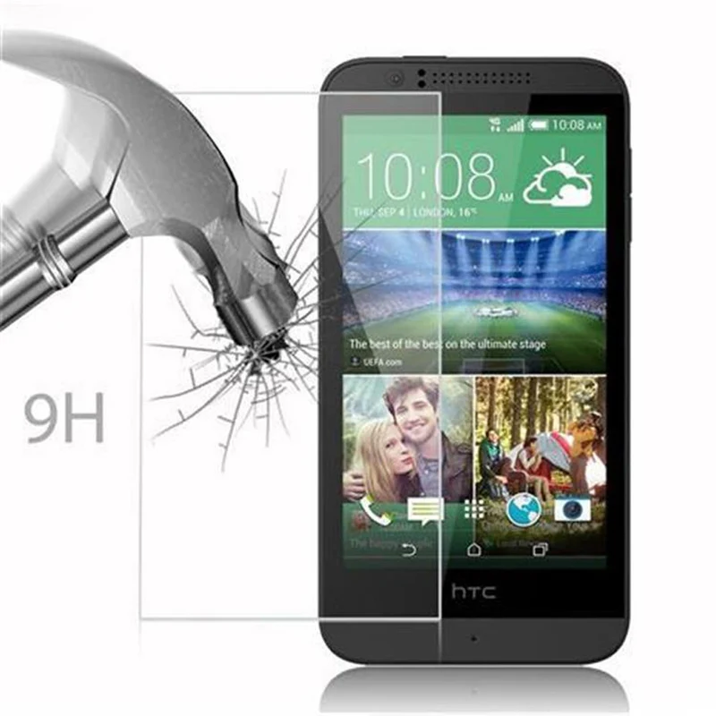 Cadorabo Panzer Folie kompatibel mit HTC Desire 510 - Schutzfolie Gehärtetes (Tempered) Display-Schutzglas in 9H Härte mit 3D Touch Kompatibilität