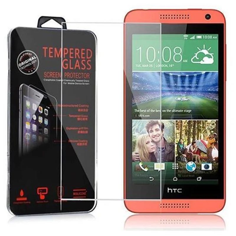 Cadorabo Panzer Folie kompatibel mit HTC Desire 610 - Schutzfolie Gehärtetes (Tempered) Display-Schutzglas in 9H Härte mit 3D Touch Kompatibilität