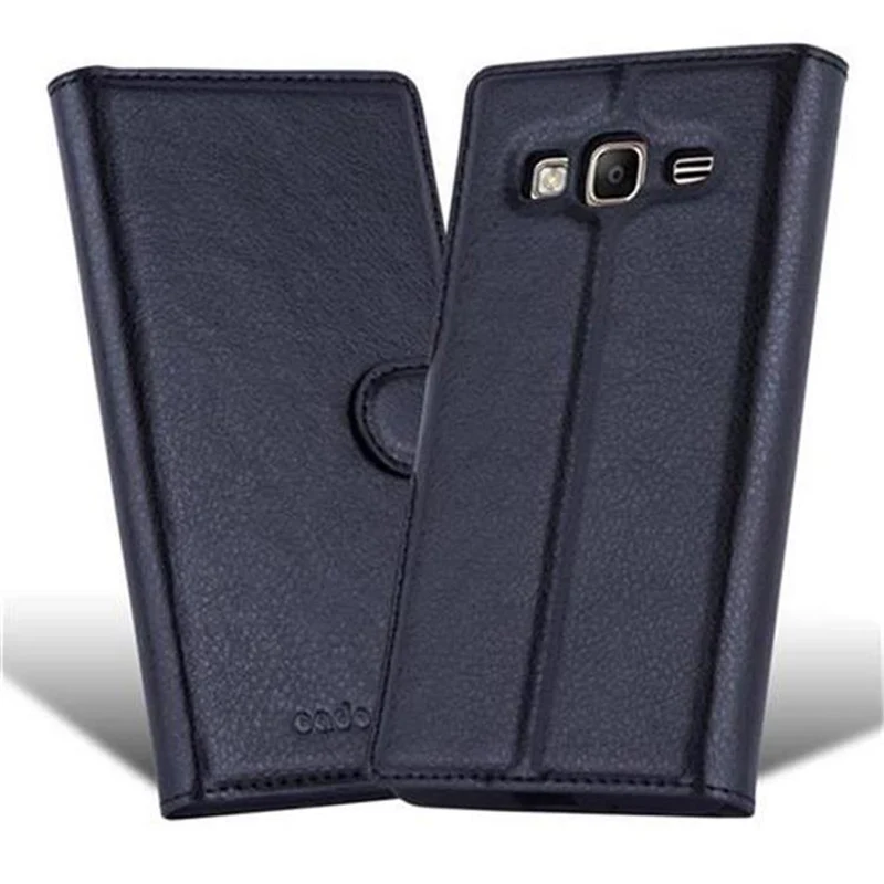 Cadorabo Hülle kompatibel mit Samsung Galaxy Z3 Schutzhülle mit Magnetverschluss, Standfunktion und Kartenfach